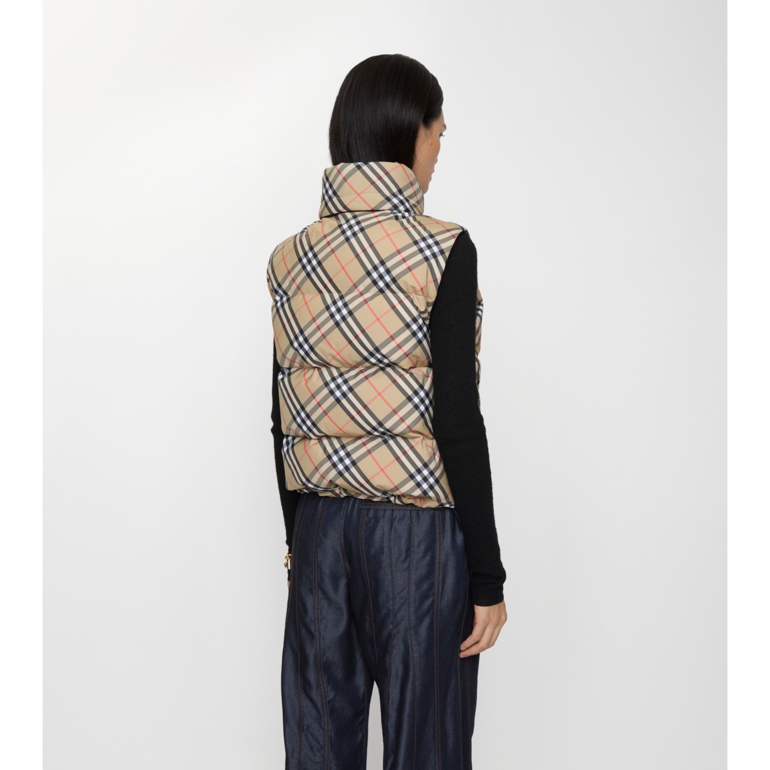 Check Puffer Gilet - thumbnail 3