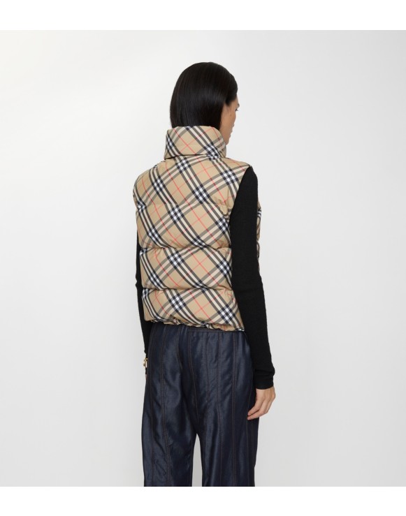 Check Puffer Gilet
