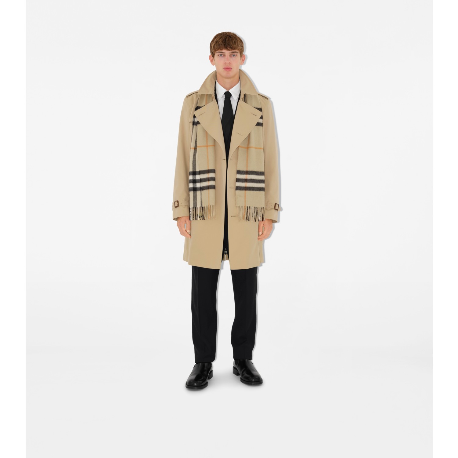 Burberry mens kensington trench on sale