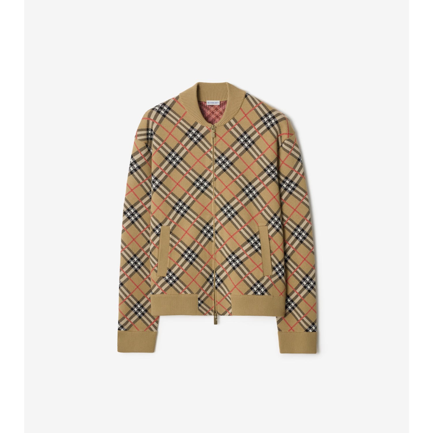 Check Cotton Wool Bomber Jacket