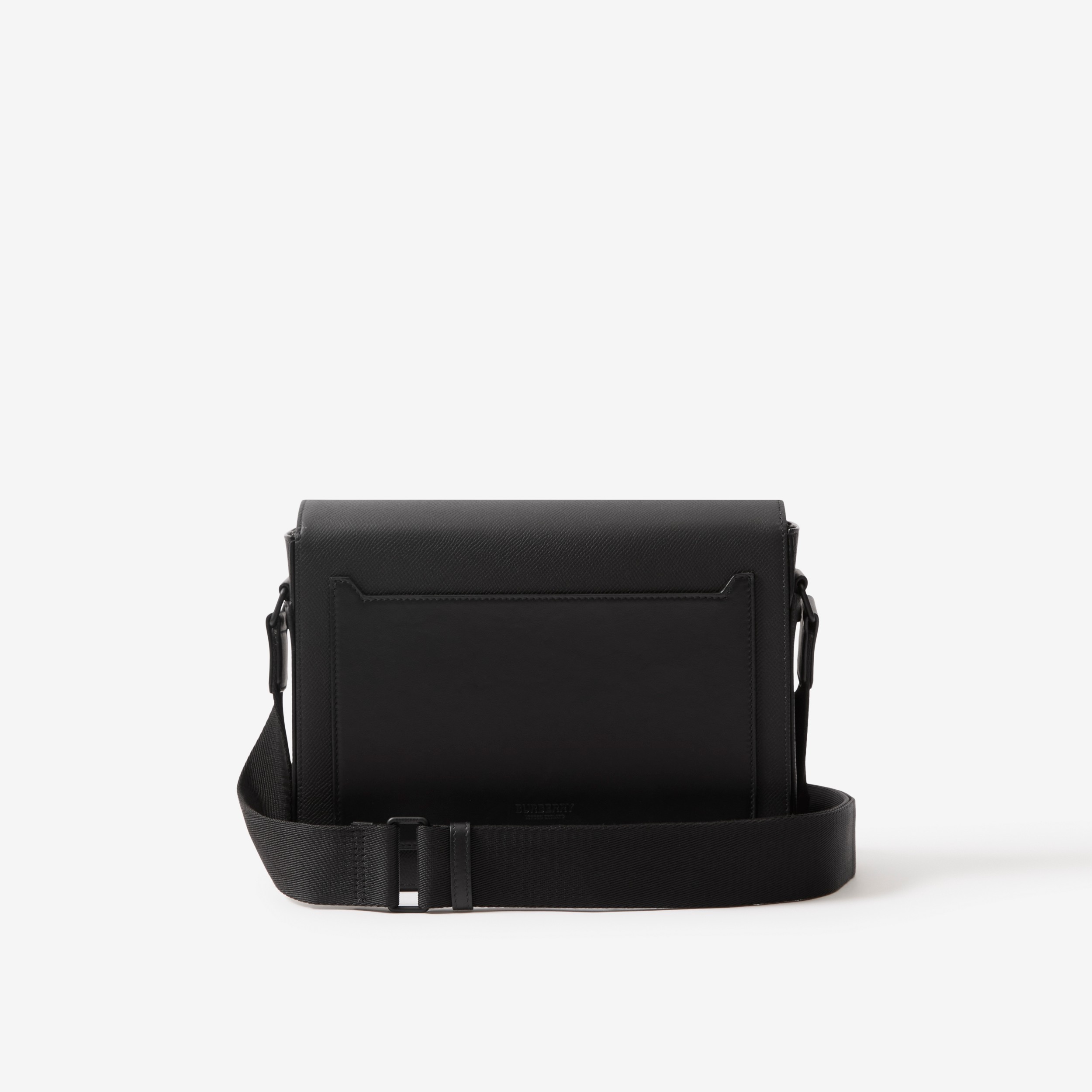Leather Small Alfred Messenger Bag in Black - Men | Burberry® Official - 3
