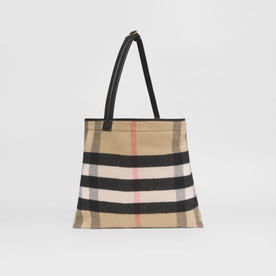 burberry large check tote