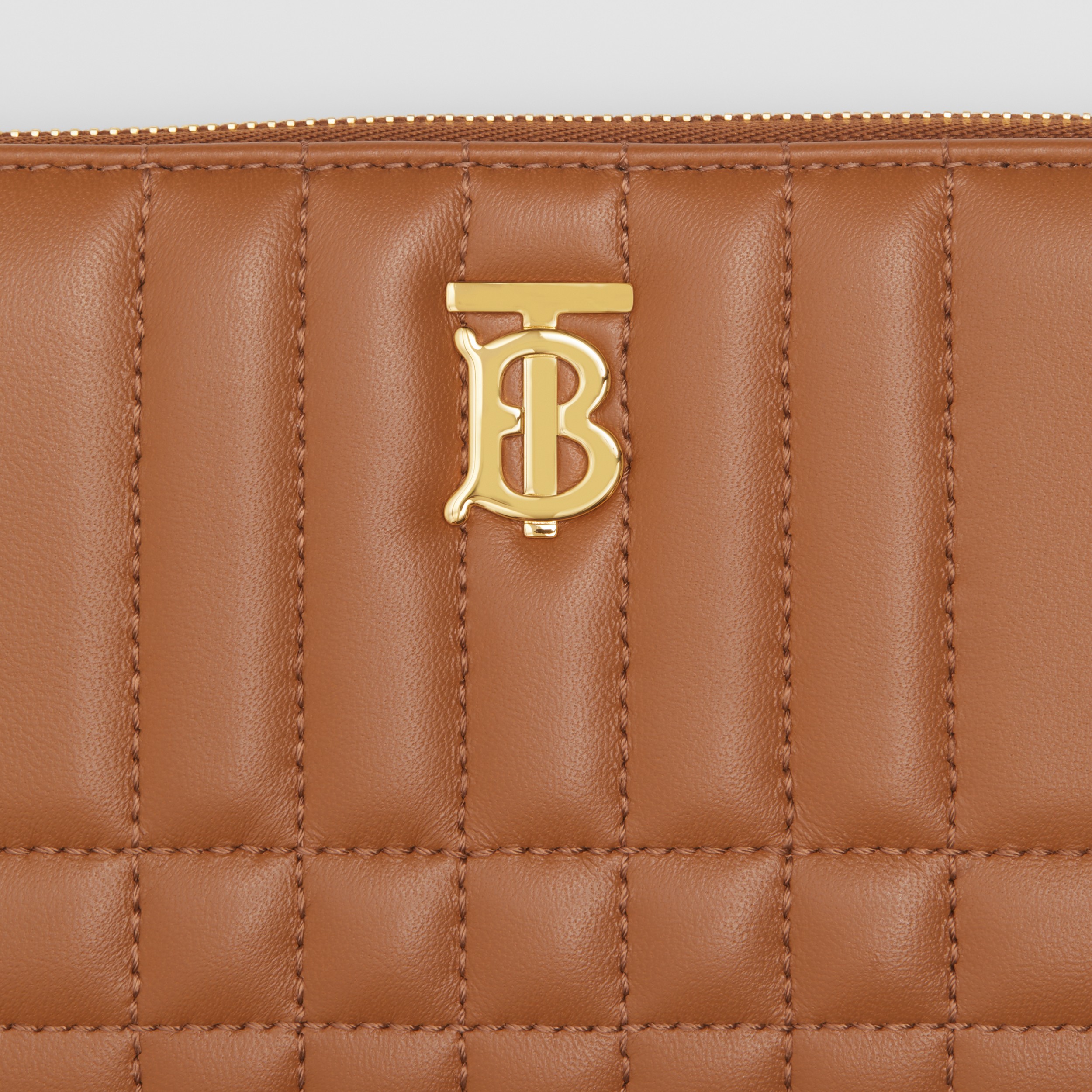 Brieftasche „Lola“ aus gestepptem Leder mit umlaufendem Reißverschluss (Ahornbraun) - Damen | Burberry® - 2