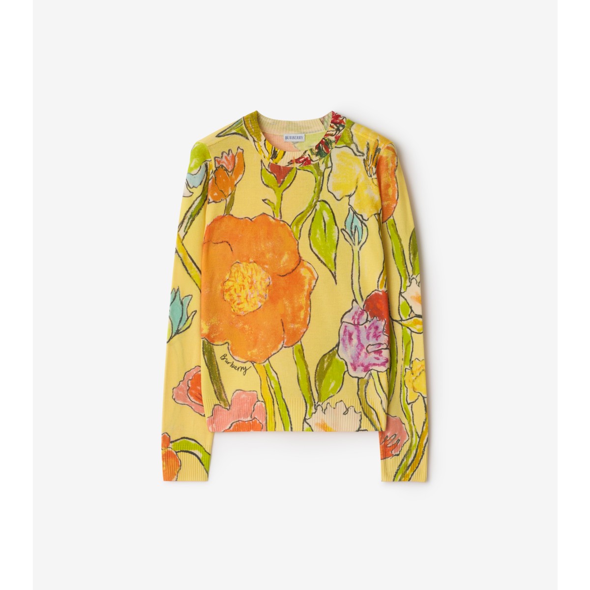 Burberry Highgrove Cascading Flowers Wool Jumper