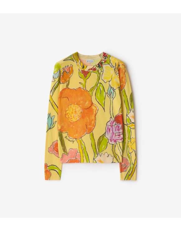 Highgrove Cascading Flowers Wool Sweater