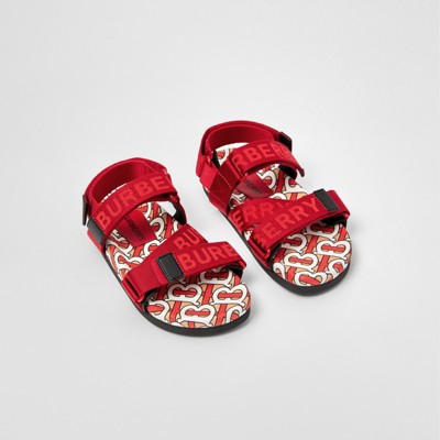 burberry sandals womens red