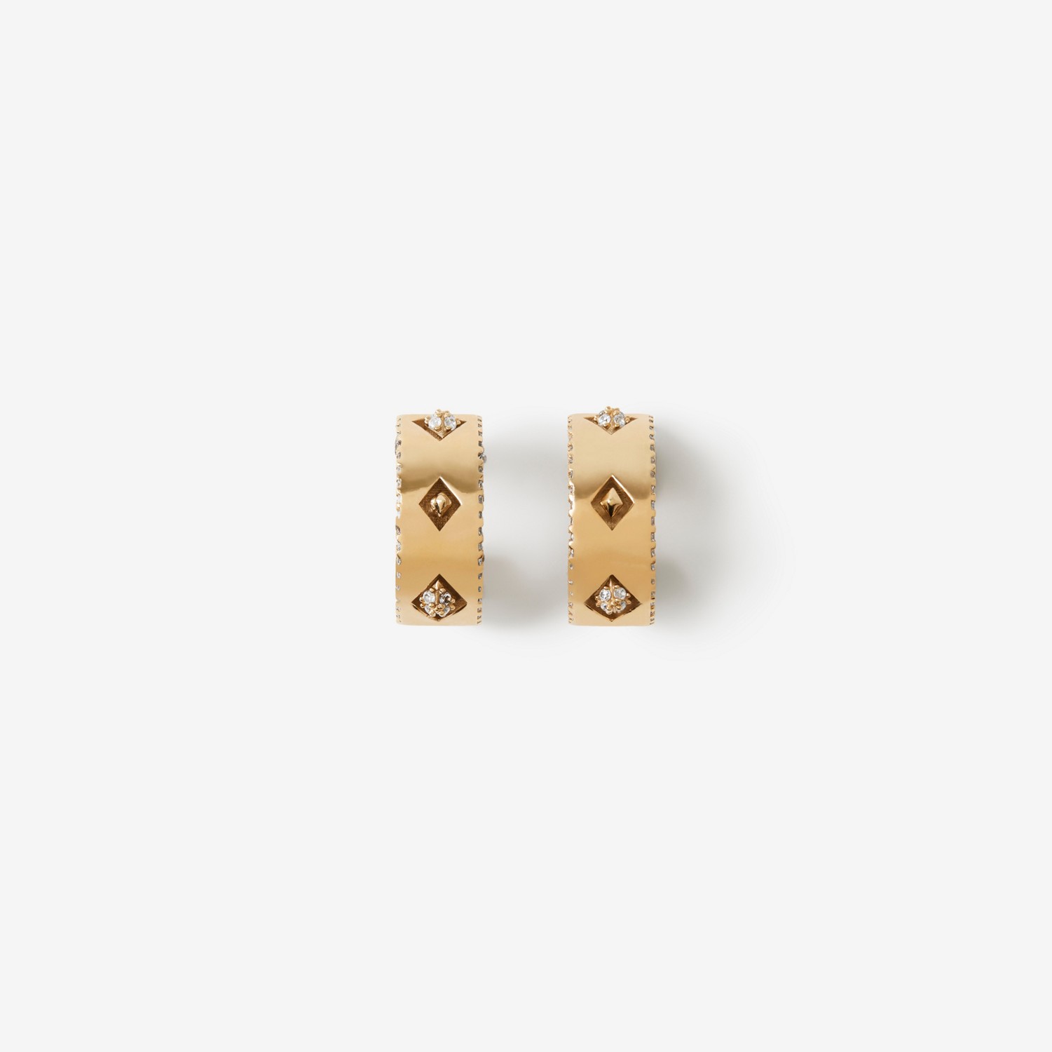 Hollow Layer Earrings in Gold/clear | Burberry® Official