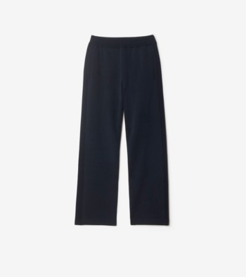 【送料&関税込】Burberry Viscose Blend Pants Viscose Blend Track Pants in Navy - Men | Burberry® Official