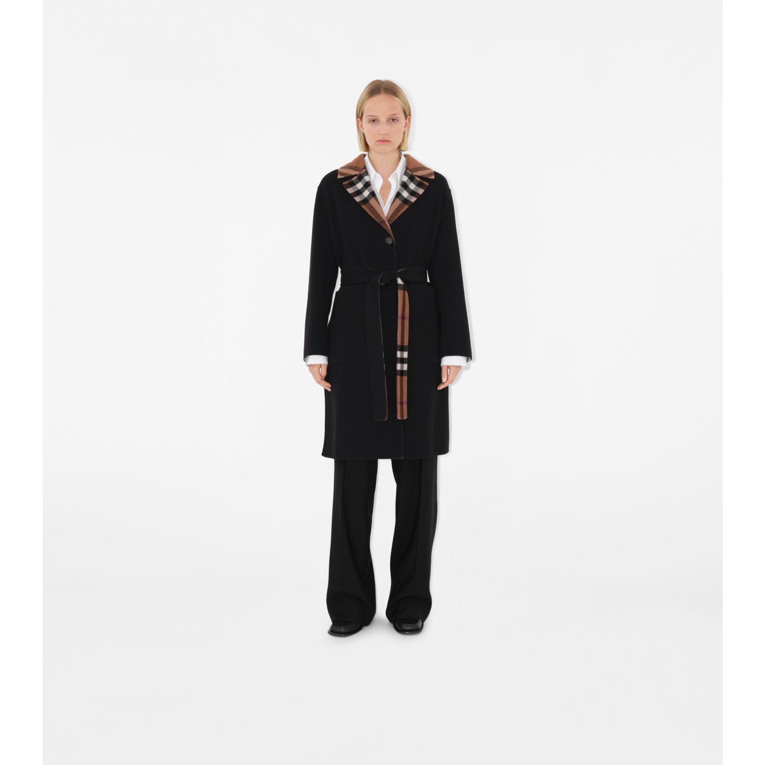 Burberry wool coat womens sale online