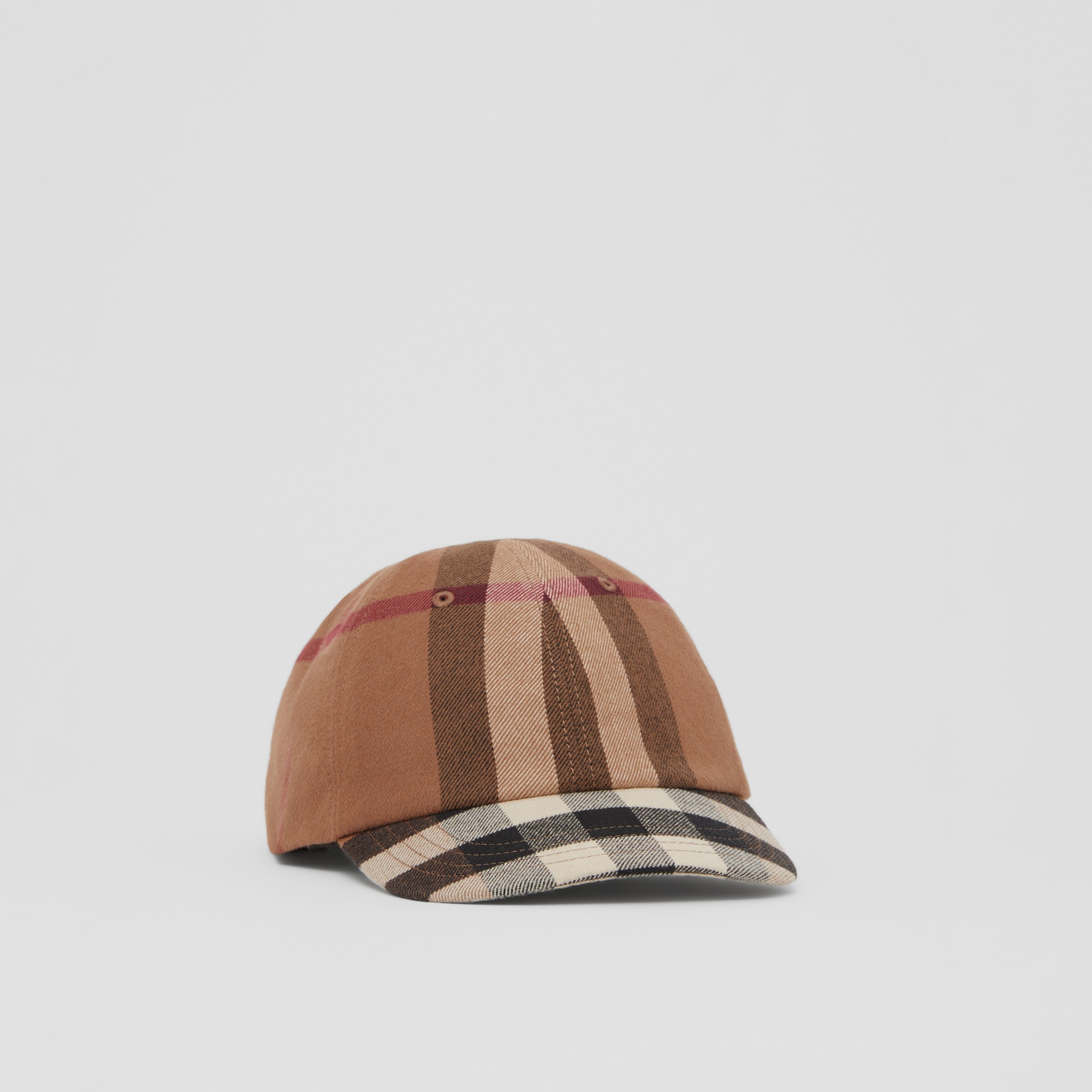 Exaggerated Check Cotton Flannel Baseball Cap – Online Exclusive in Dark Birch Brown - Children | Burberry® Official - 1