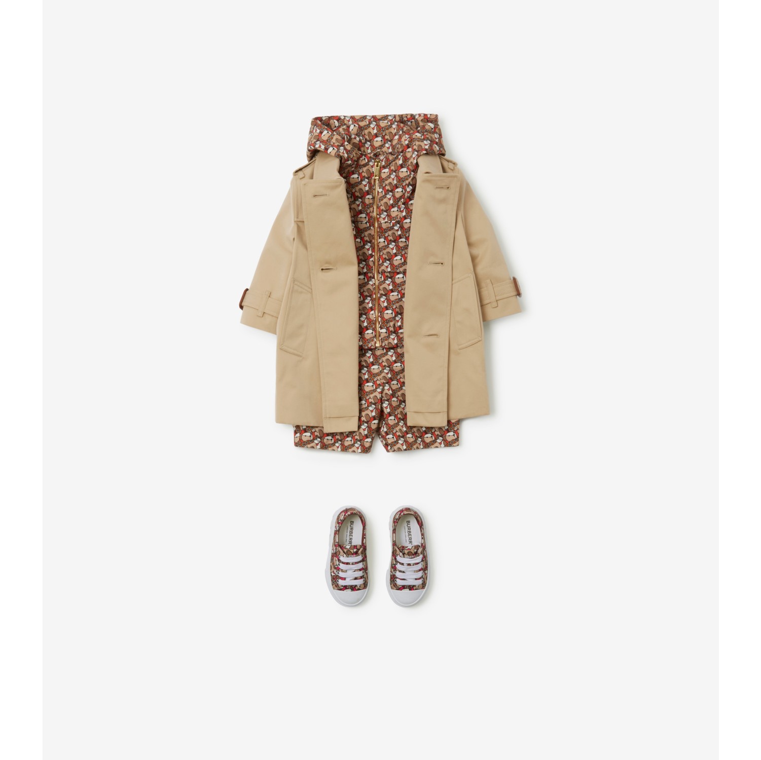 Burberry hooded store trench coat