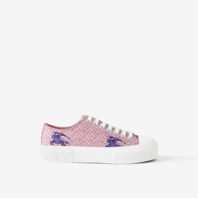 Burberry Jack Tb Monogram Ekd Sneaker In Deep Amethyst