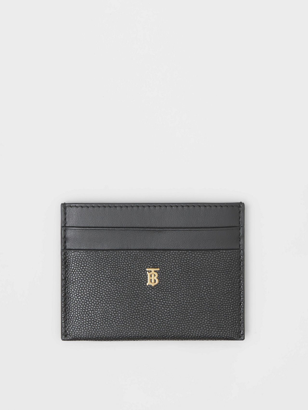 Monogram Motif Leather Card Case in Black