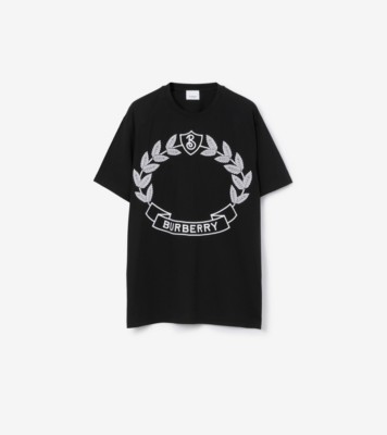 オークリーフクレスト コットンTシャツ (ブラック) - ウィメンズ, コットン | Burberry®公式サイト