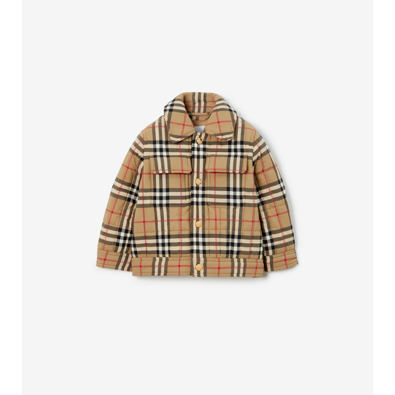 チェック ナイロン キルティングジャケット (アーカイブベージュ) - チルドレンズ | Burberry®公式サイト