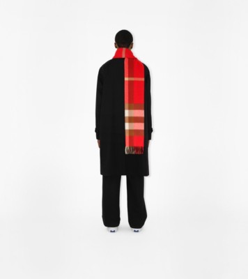 Burberry check-print wool-cashmere scarf - Red