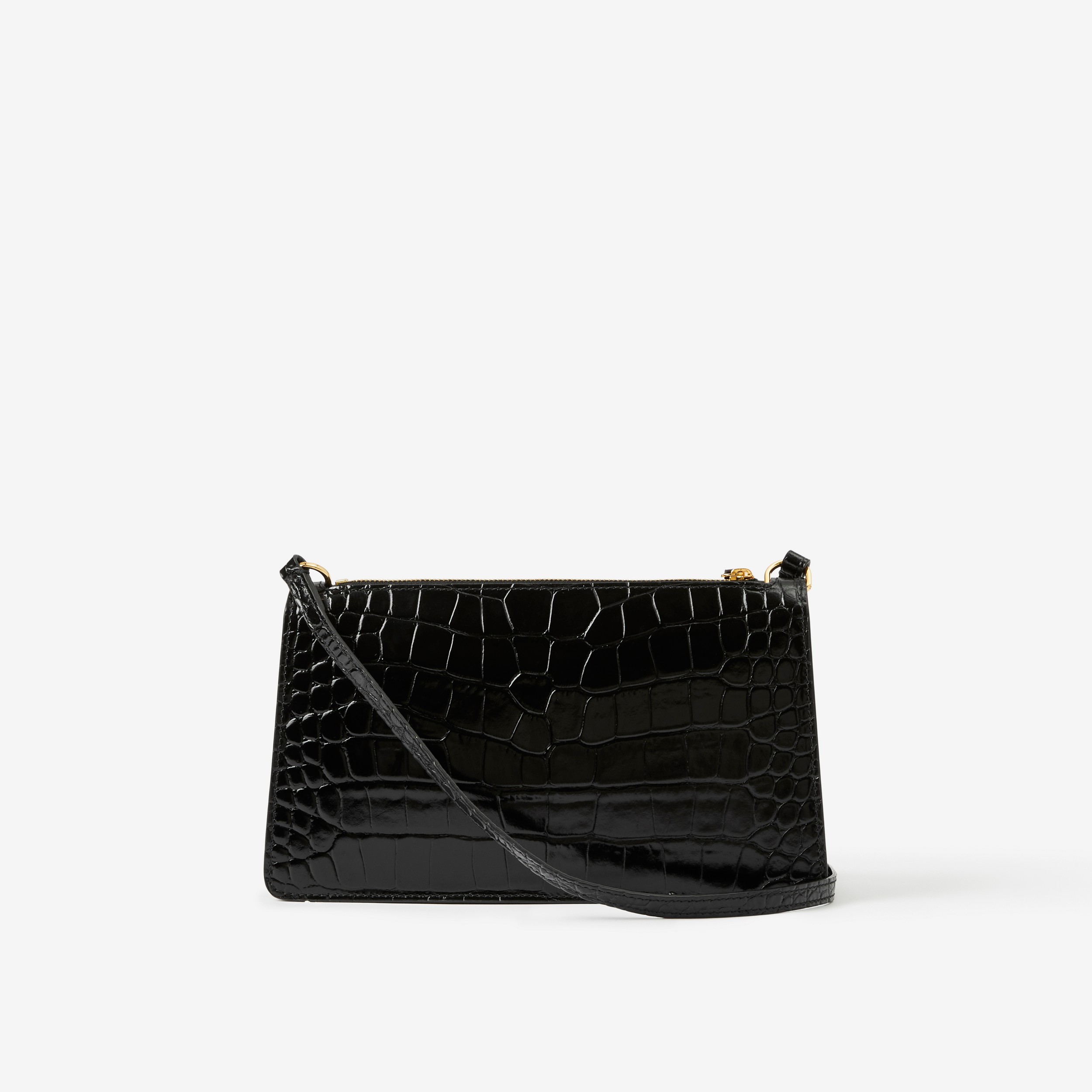 Mini TB Shoulder Pouch in Black - Women | Burberry® Official - 3