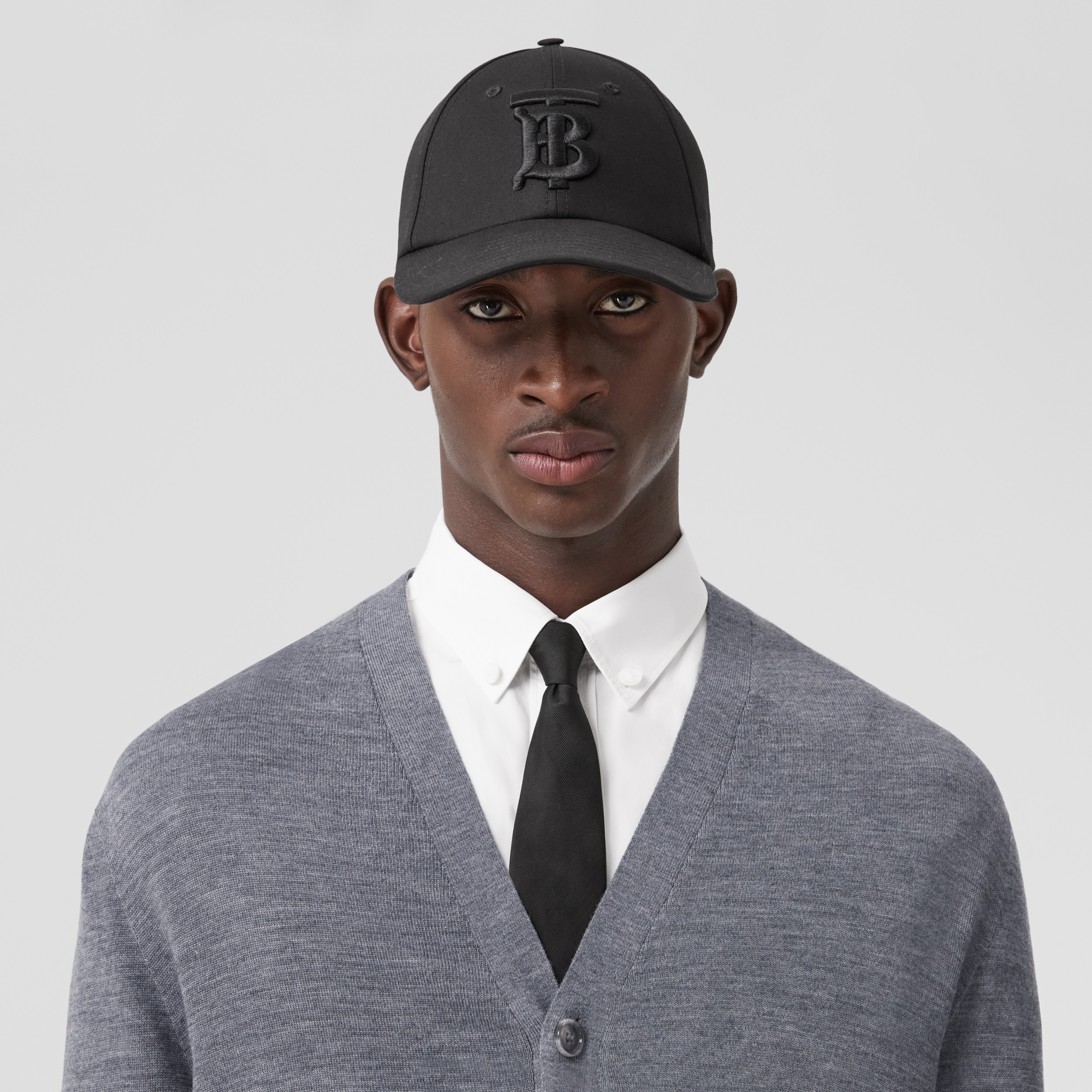 Wollmisch-Cardigan mit Monogrammmotiv (Feuersteinfarben Meliert) - Herren | Burberry® - 1
