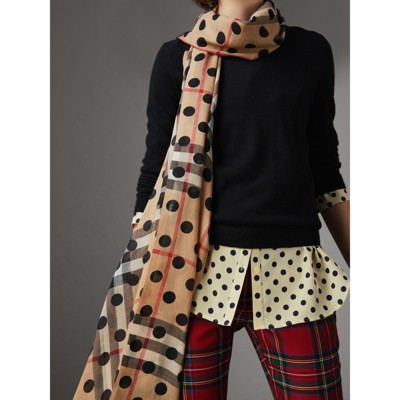 burberry scarf womens black