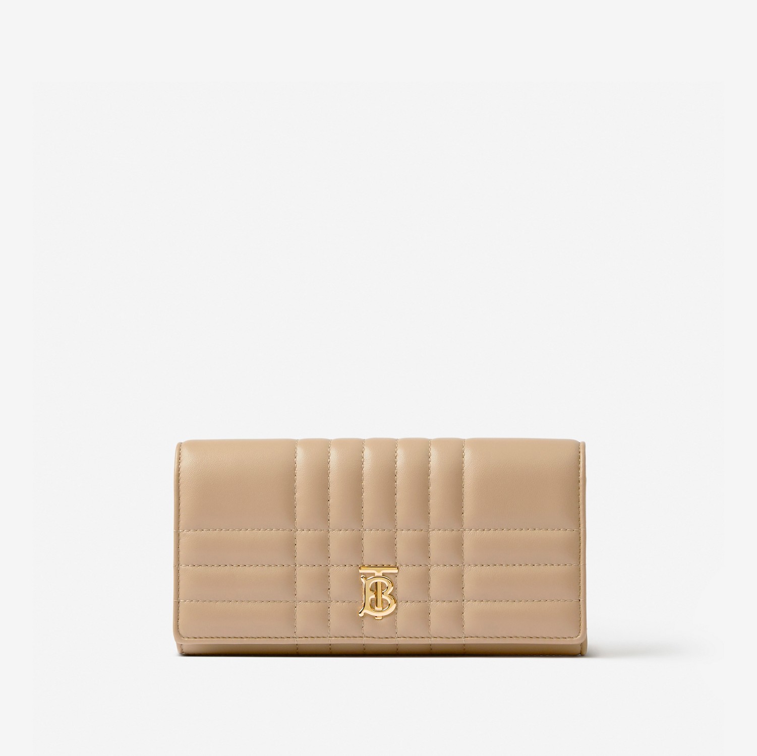 Quilted Leather Lola Continental Wallet in Oat Beige - Women | Burberry® Official