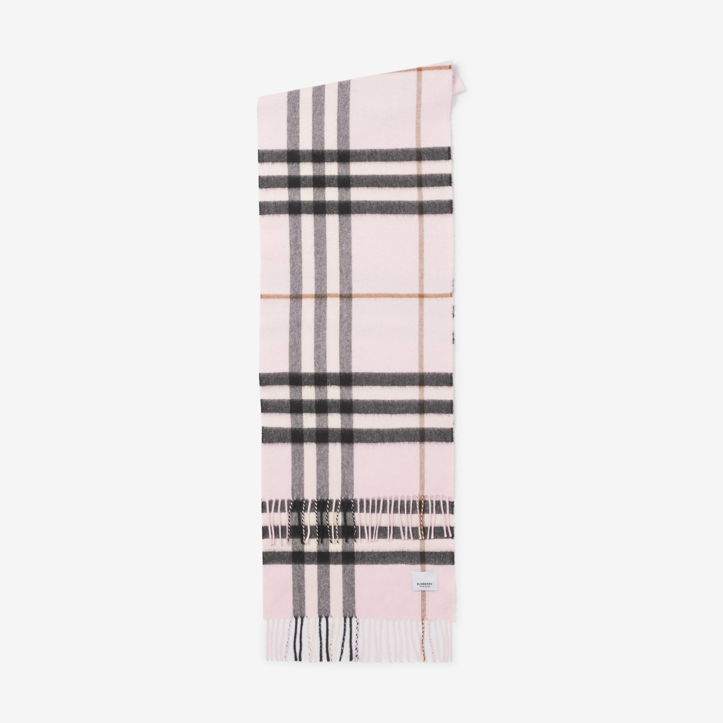 The Burberry Check Cashmere Scarf in Pale Candy Pink | Burberry® Official - 2