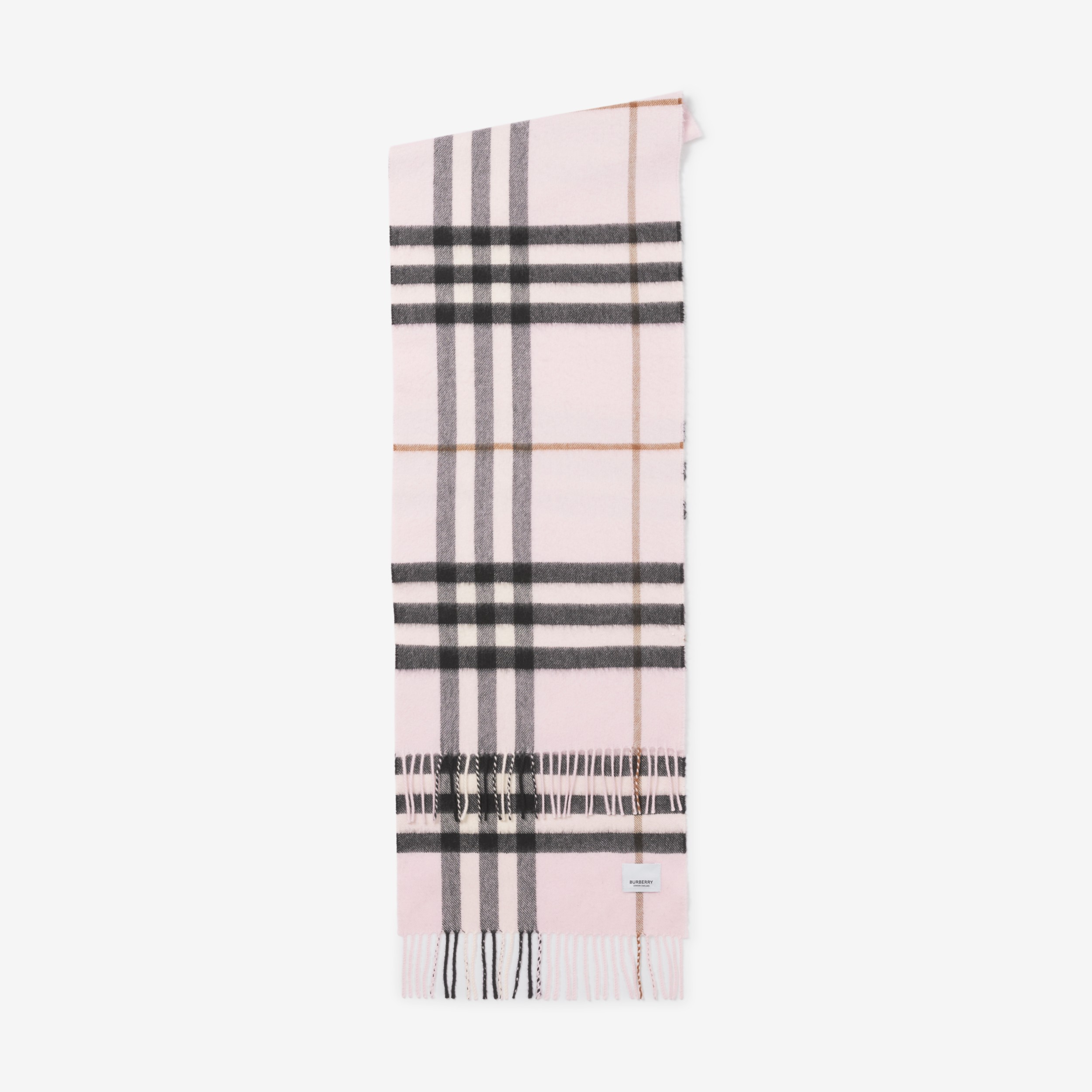 The Burberry Check Cashmere Scarf in Pale Candy Pink | Burberry® Official