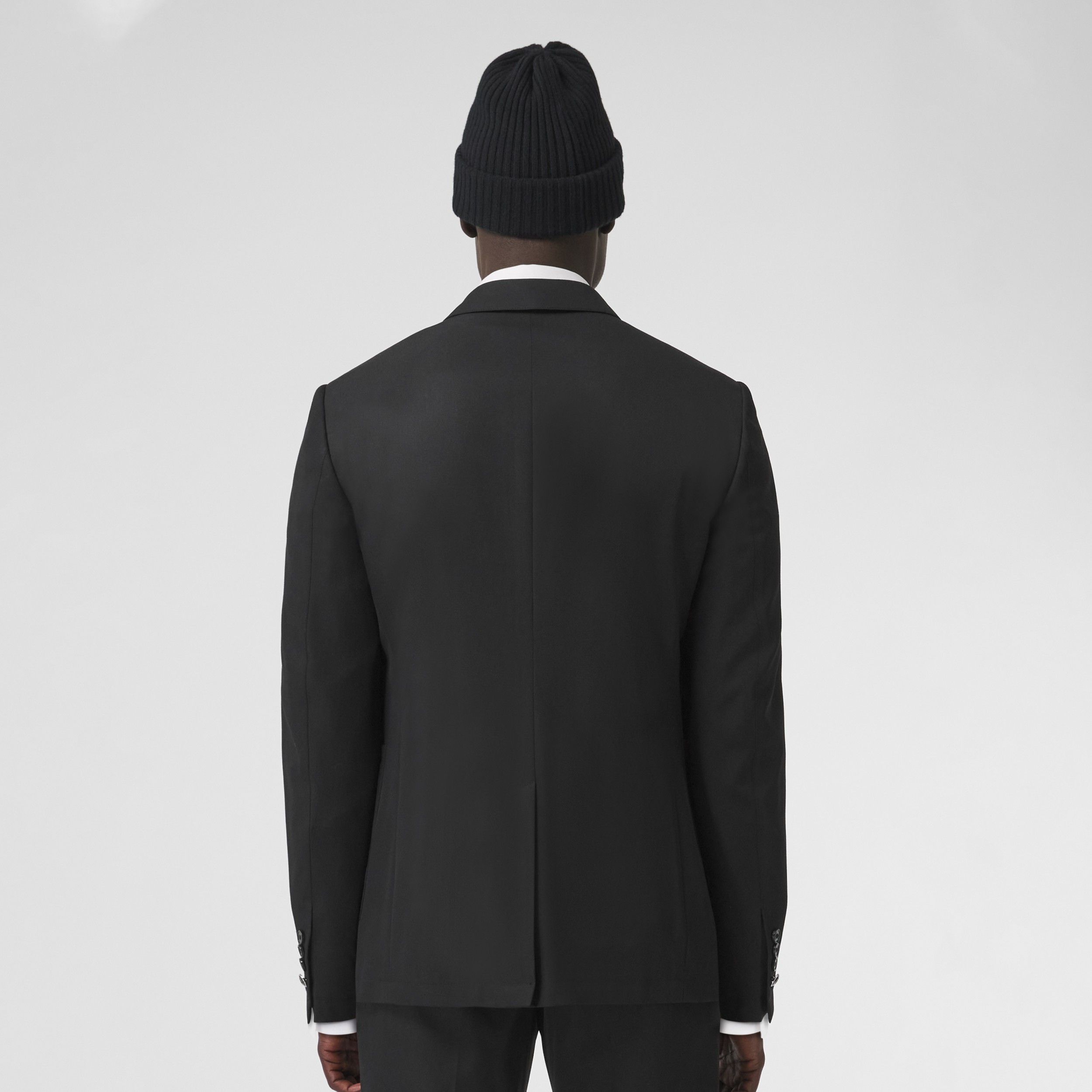 スリムフィット テクニカルウール テーラードジャケット ブラック メンズ Burberry 公式サイト
