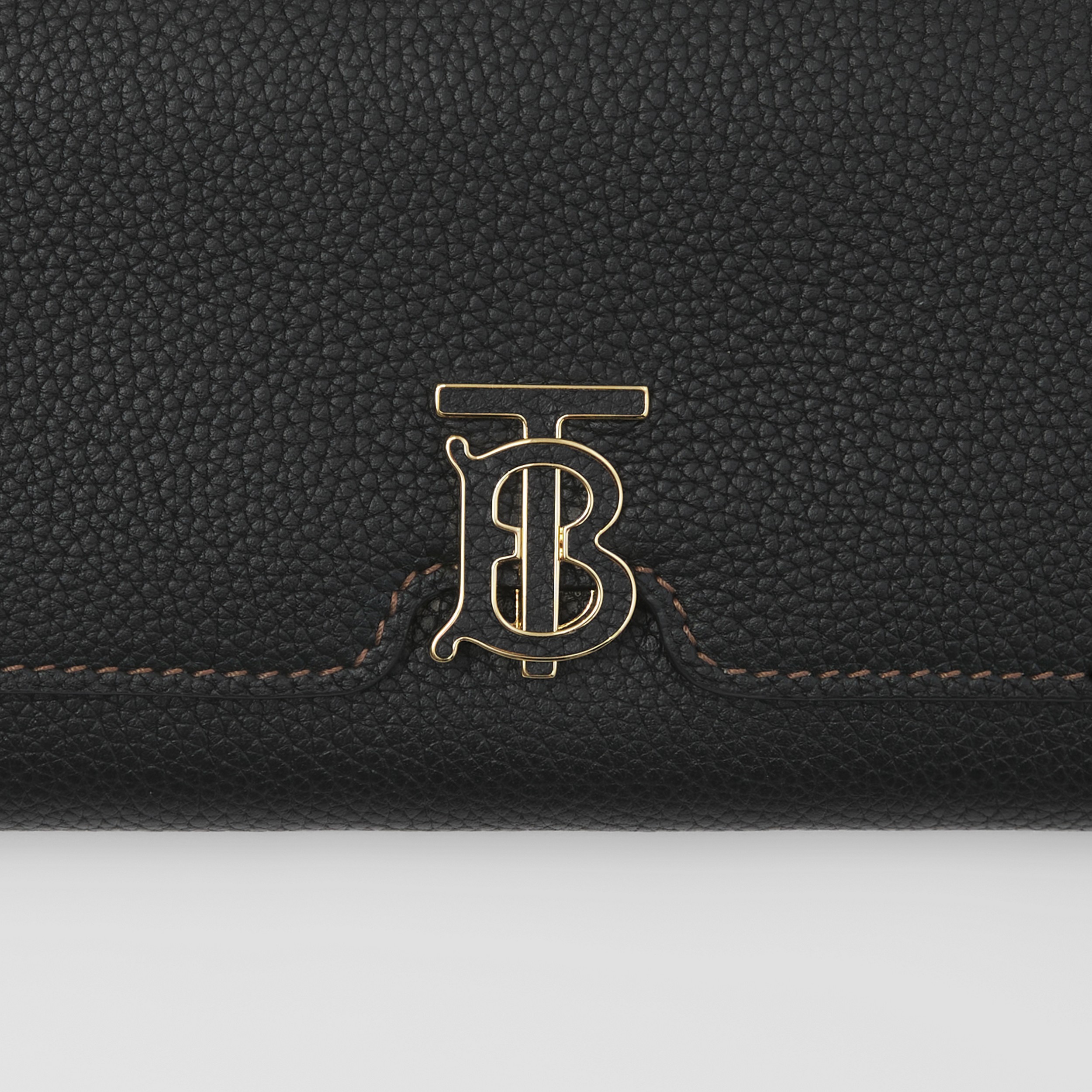 Monogram Motif Grainy Leather Continental Wallet in Black - Women | Burberry® Official - 2