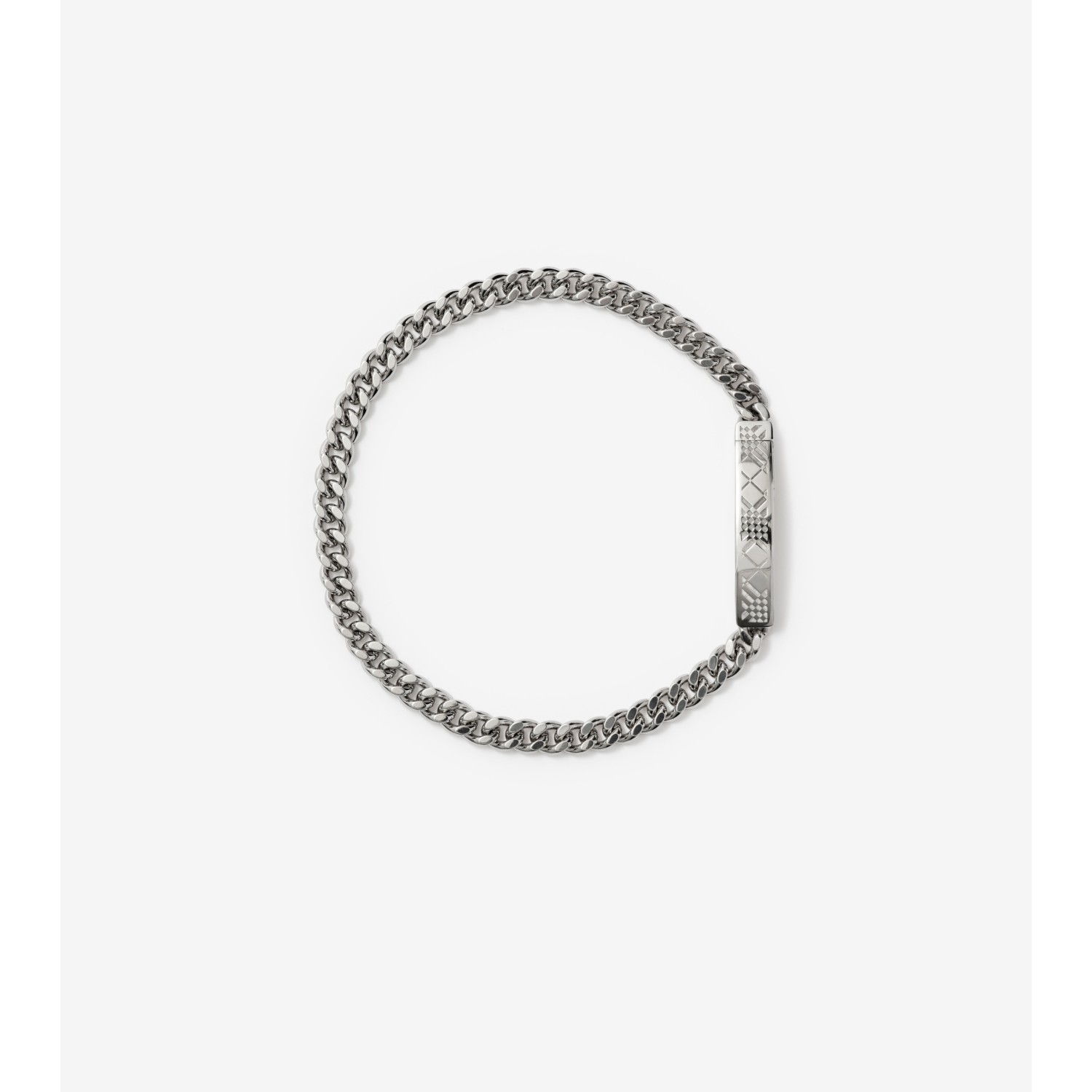 Engraved Check Chain Bracelet