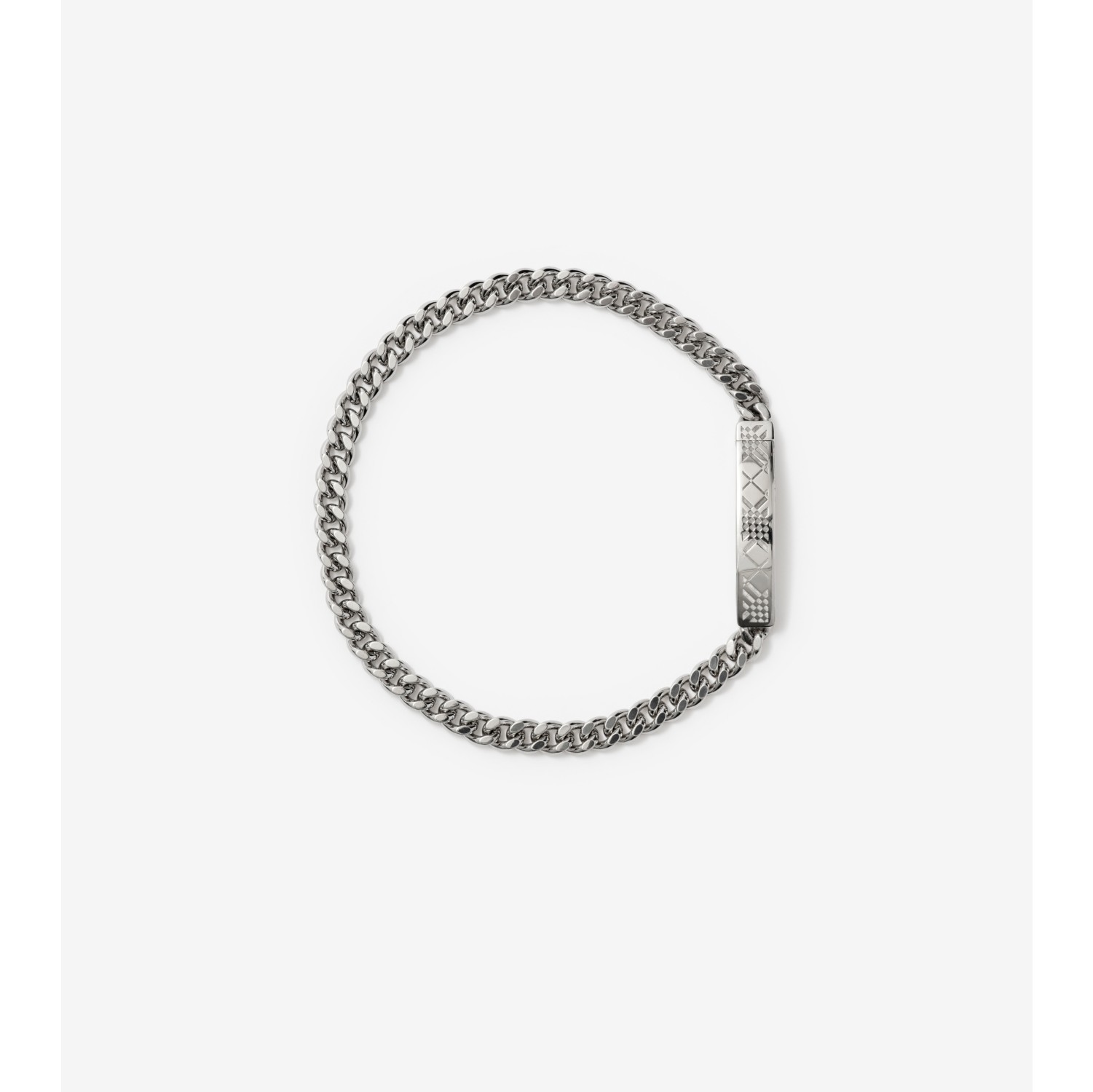 Engraved Check Chain Bracelet
