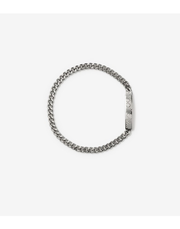 Engraved Check Chain Bracelet