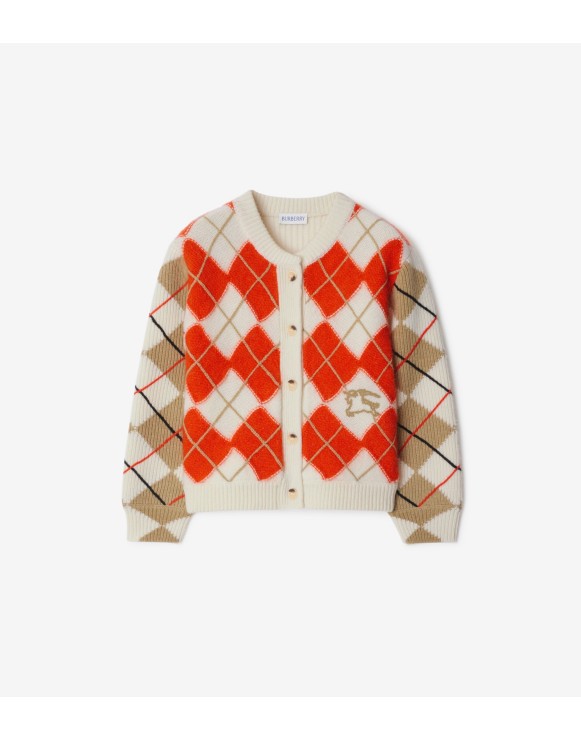 Argyle Wool Cardigan