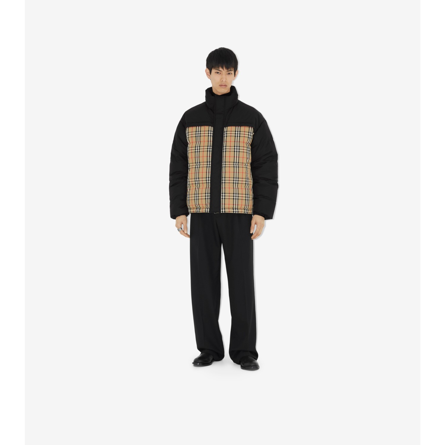 Reversible Check Puffer Jacket