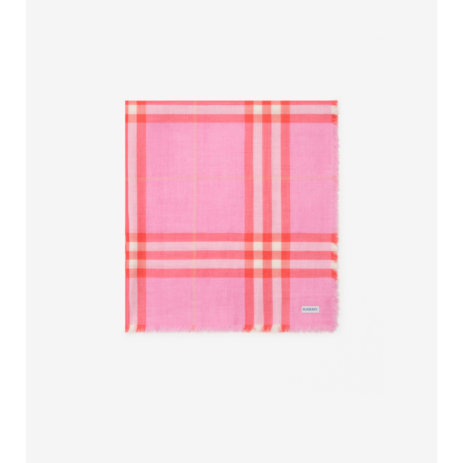 Reversible Check Wool Silk Scarf