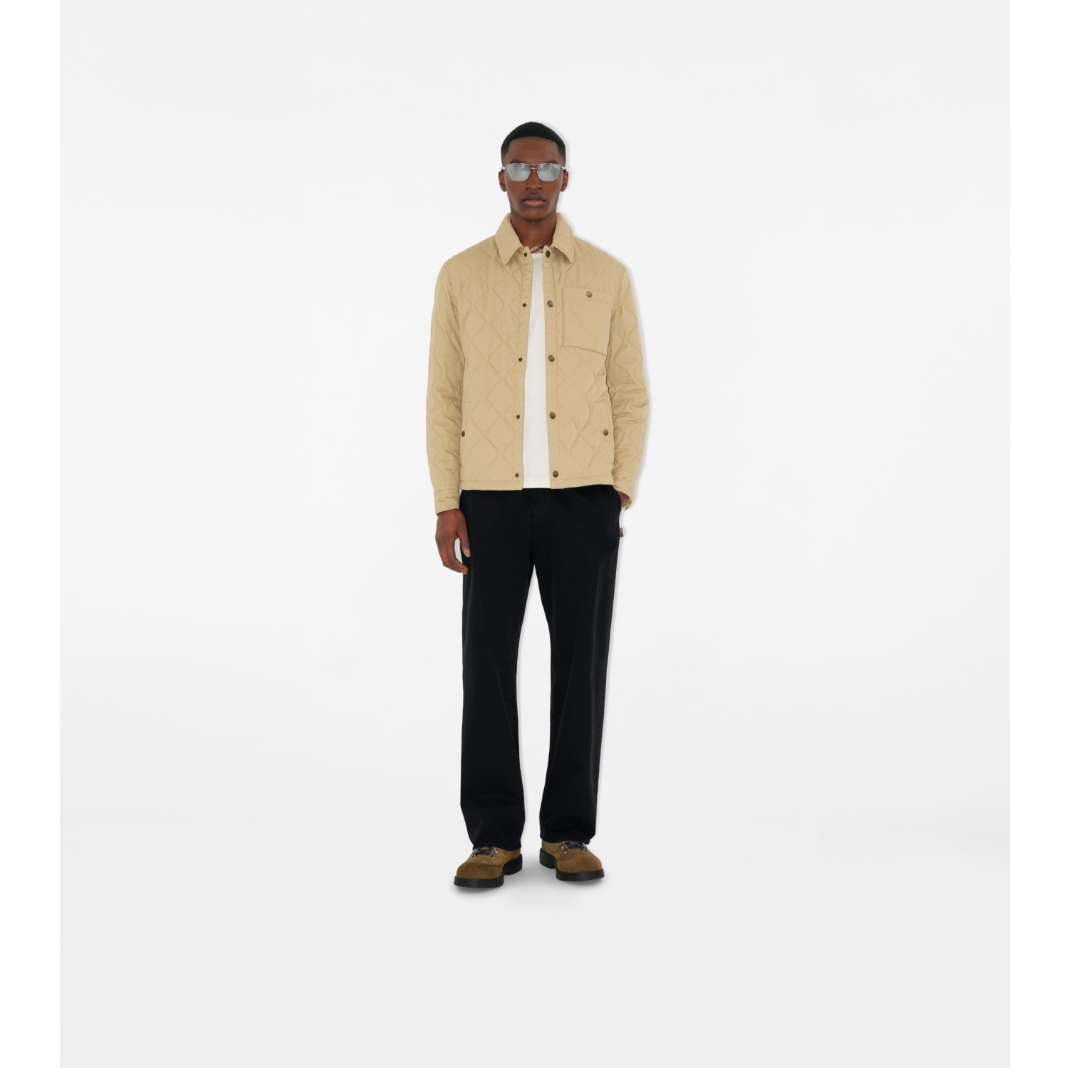 Sobrecamisa acolchada en gabardina