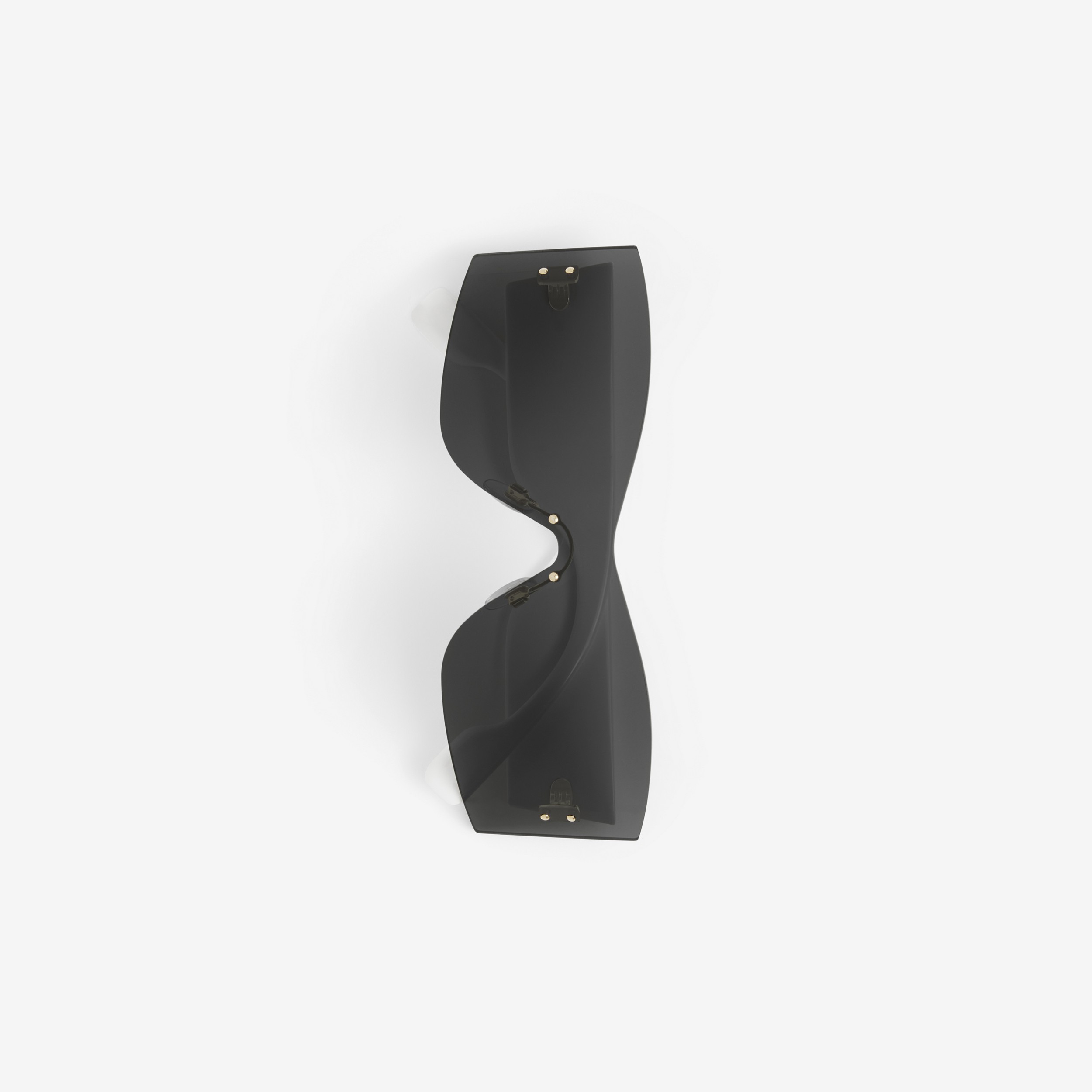 Monogram Motif Rectangular Shield Lola Sunglasses in White/dark Grey - Women | Burberry® Official - 2