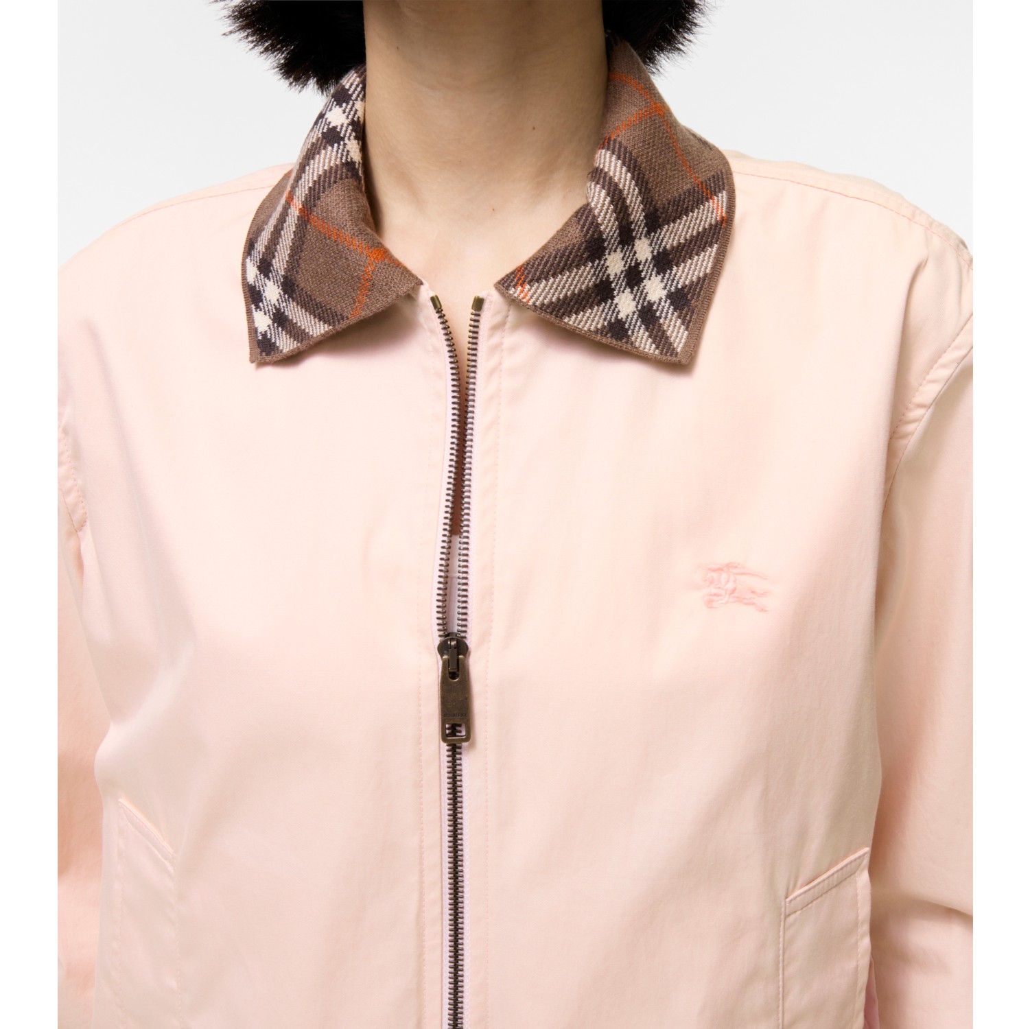 Cropped Tropical Gabardine Hayfield Harrington Jacket in Compact