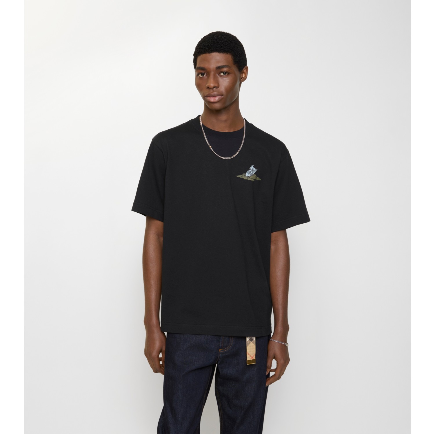 Sleeping Knight Cotton T-shirt in Black - Men | Burberry® Official