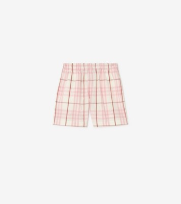 Burberry チェック コットンショーツ (フローラピンク) | Burberry®公式サイト