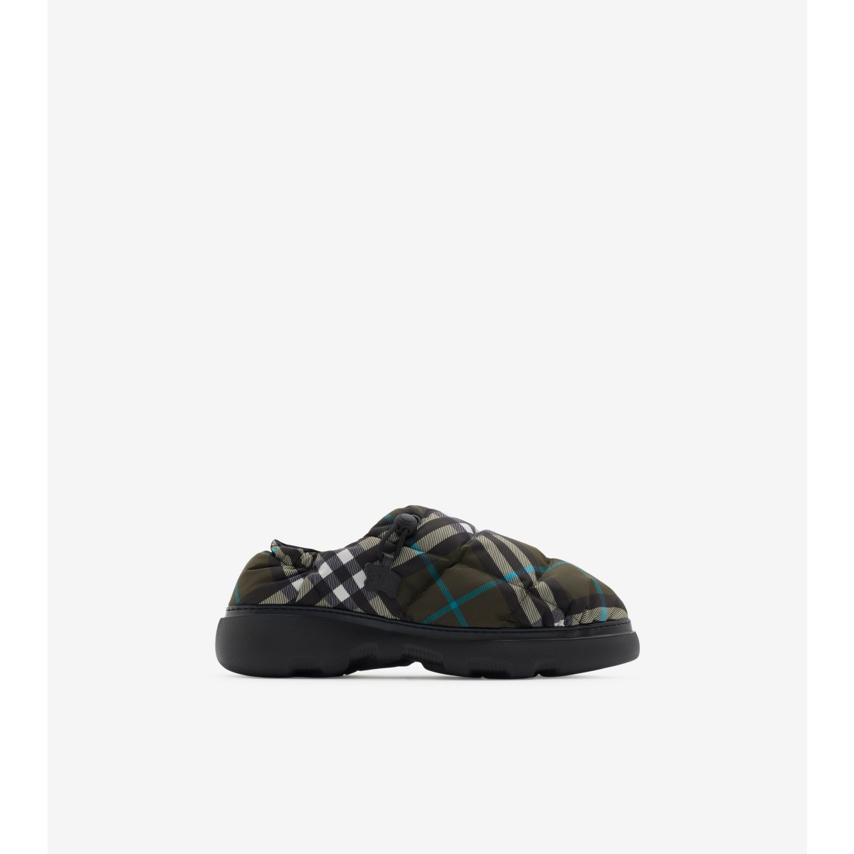 Burberry Men Check Nylon-blend Pillow Mule In Snug
