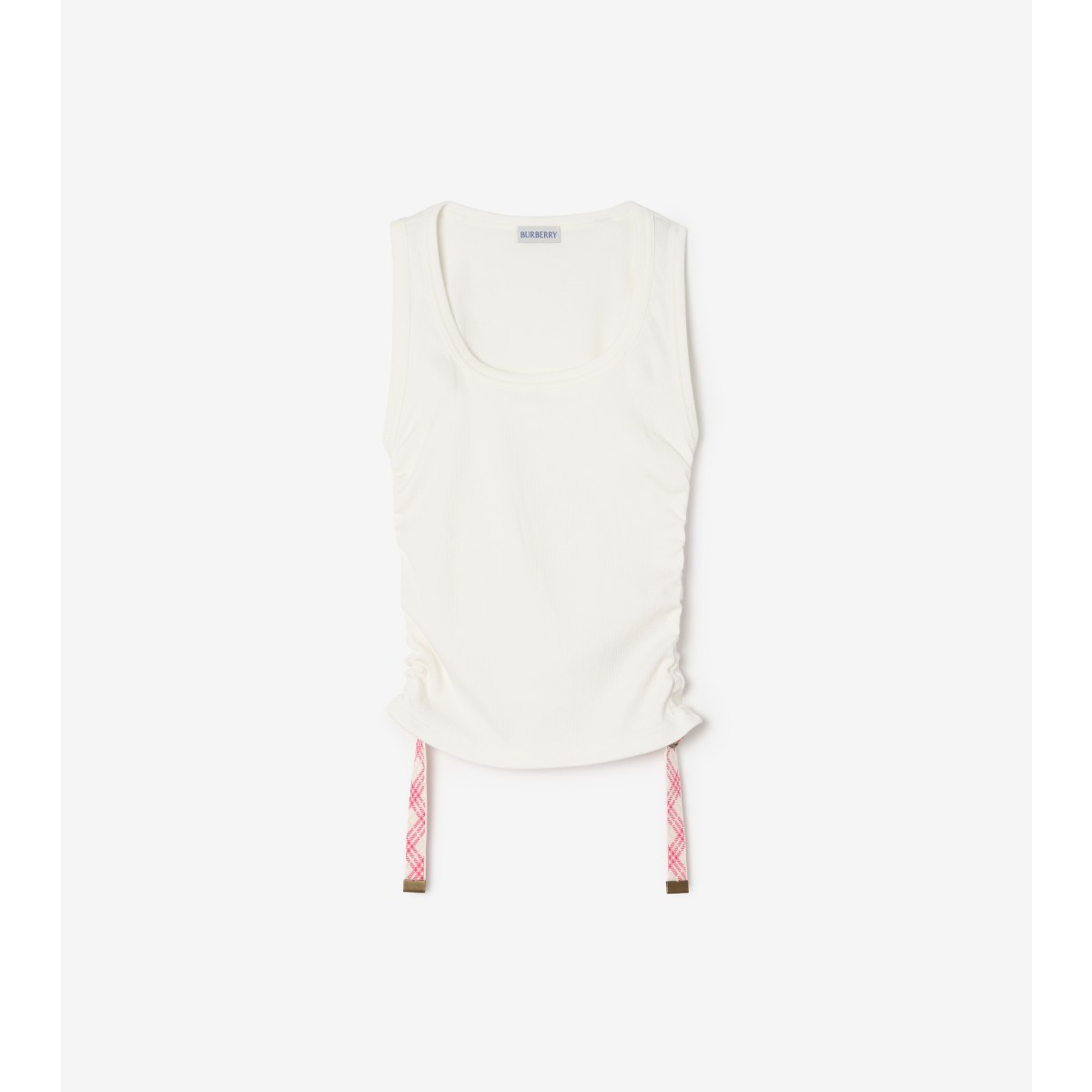  Check Festival Cotton Blend Tank Top