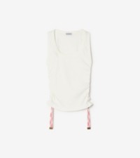 美品 BURBERRY バーバリー ノバチェック リボン タンクトップ ホワイト BURBERRY タンクトップ ホワイト 白 ロゴ ノバチェック 36 柄 - メルカリ