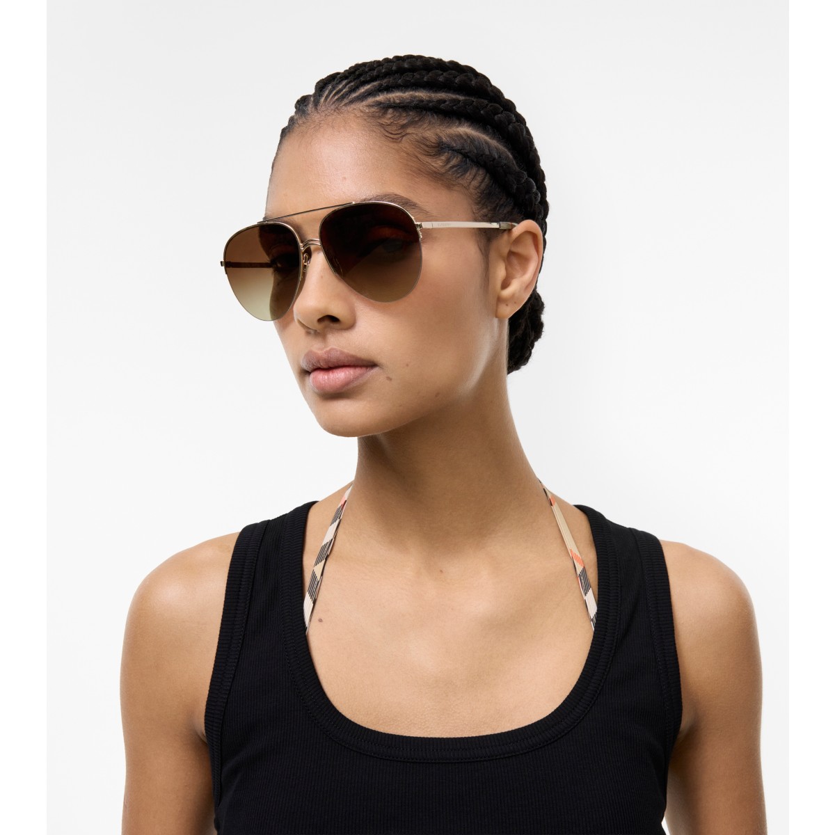  Check Detail Aviator Sunglasses