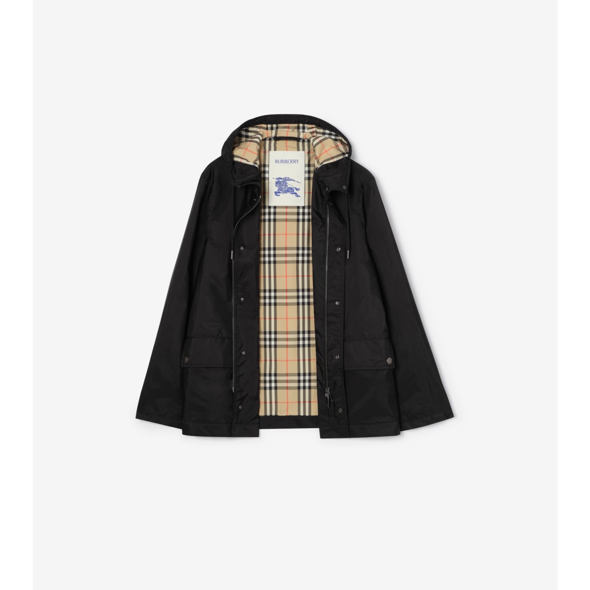  Check Nylon Pembrey Hooded Jacket