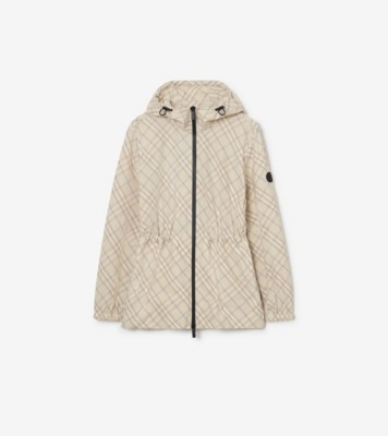 Check Lightweight Jacket in Sesame beige - Women | Burberry® Official
