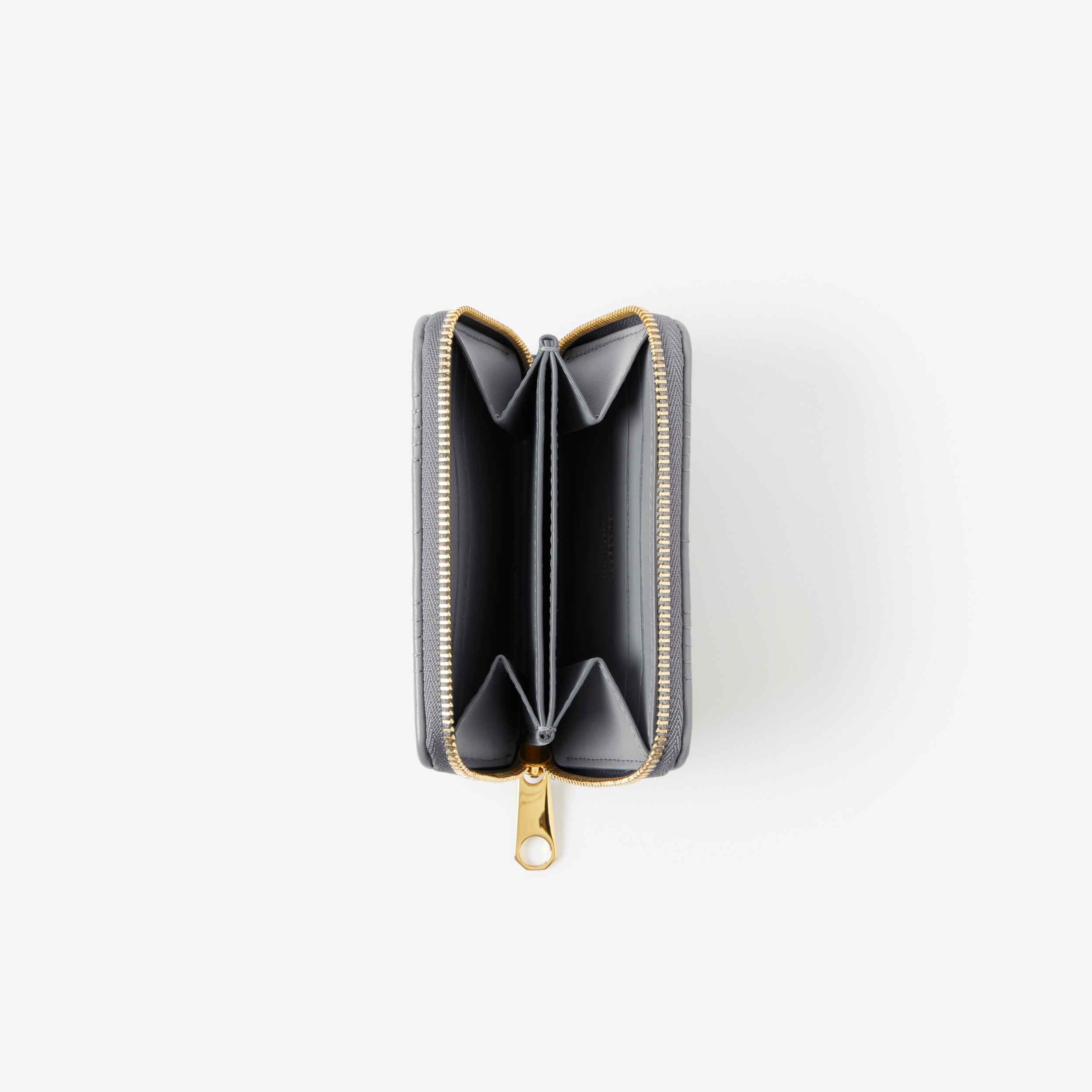 Quilted Leather Lola Zip Wallet in Cloud Grey - Women | Burberry® Official - 4