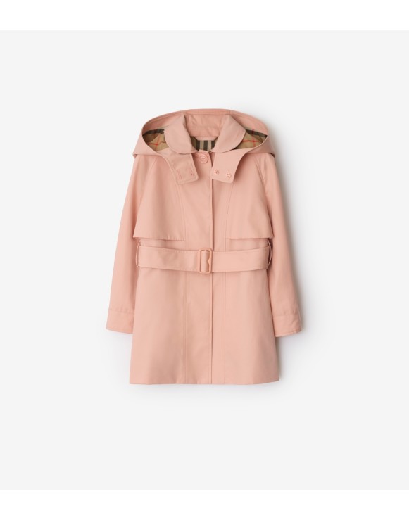 Cotton Hooded Trench Coat