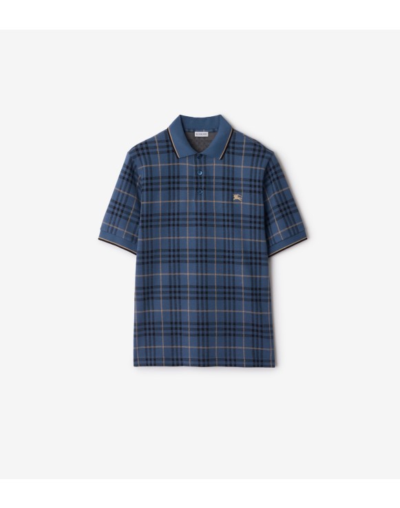 Check Cotton Polo Shirt