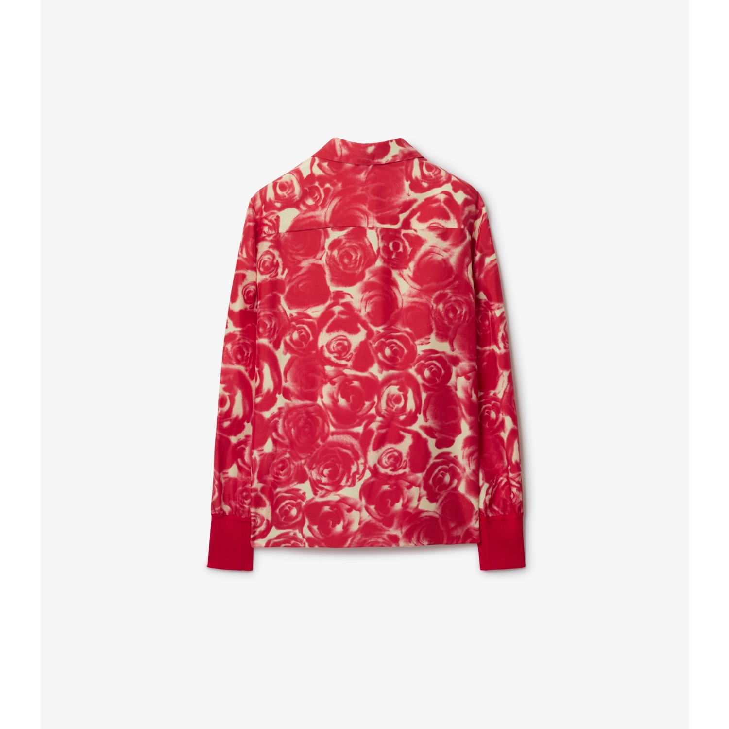 Rose Silk Shirt in Sherbet - Women | Burberry® Official