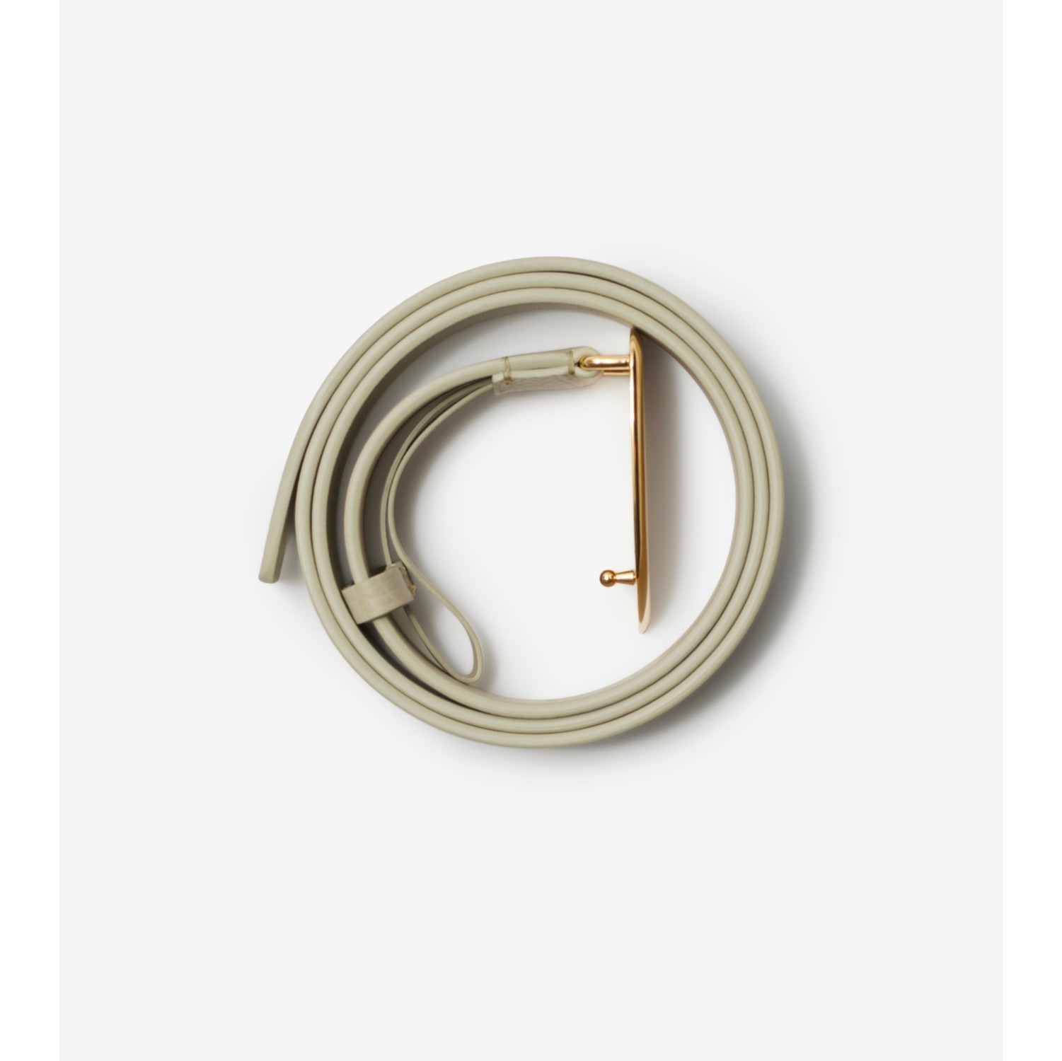 Leather Shield Belt in Hunter - Women | Burberry® Official